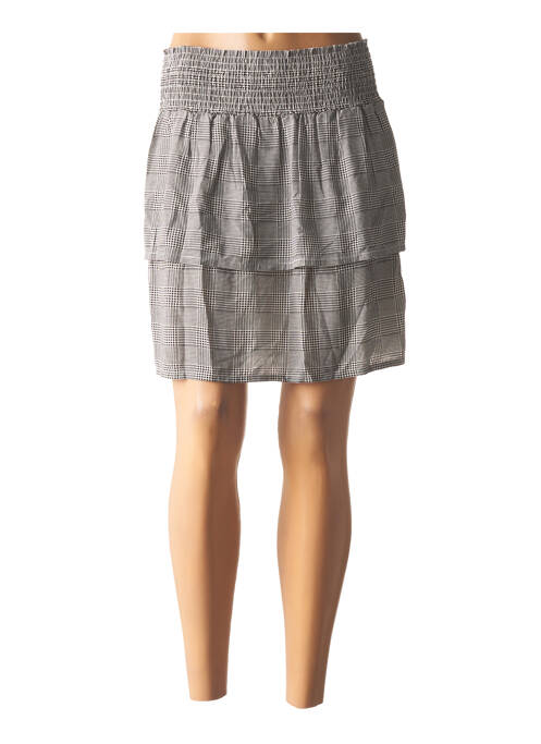 Jupe courte coupe droite gris MINIMUM femme