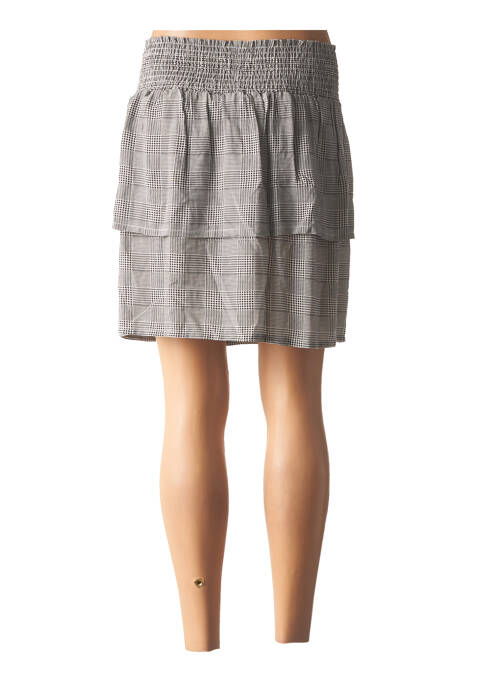 Jupe courte coupe droite gris MINIMUM femme