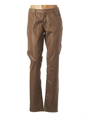 Pantalon coupe droite taille normale marron CKS femme