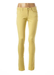 Jeans coupe slim broderie rivets taille normale jaune CKS femme