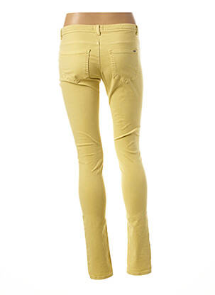 Jeans coupe slim broderie rivets taille normale jaune CKS femme