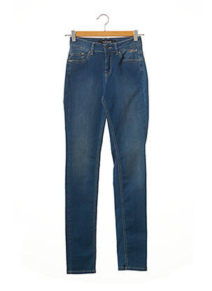 Jeans coupe slim broderie rivets taille normale bleu KANOPE femme