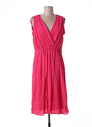 Robe mi-longue rose SUNCOO pour femme