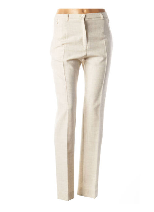Pantalon droit beige FRANCE RIVOIRE pour femme
