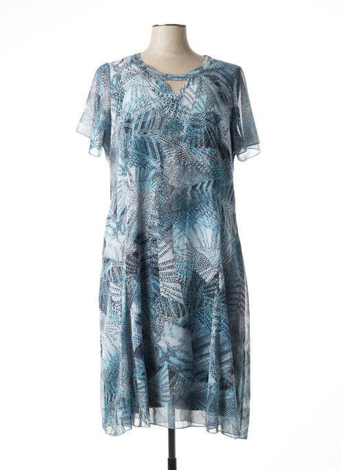 Robe mi-longue bleu FRANCE RIVOIRE pour femme