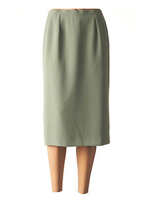 Jupe mi-longue taille normale vert FRANCOISE DE FRANCE femme