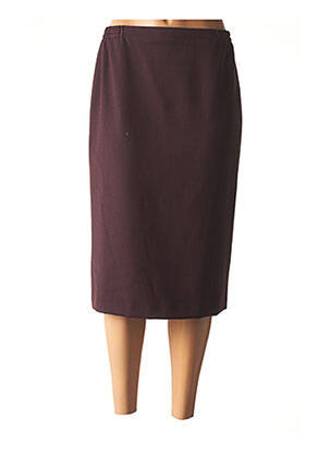 Jupe mi-longue coupe droite violet FRANCE RIVOIRE femme