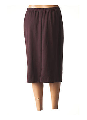 Jupe mi-longue coupe droite violet FRANCE RIVOIRE femme