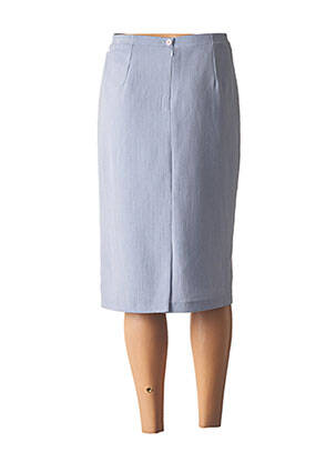 Jupe mi-longue coupe droite bleu JEAN DELFIN femme