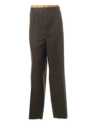 Pantalon droit stretch taille haute vert FRANCOIS DEGASNES homme