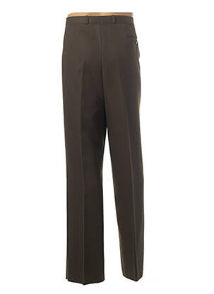 Pantalon droit stretch taille haute vert FRANCOIS DEGASNES homme
