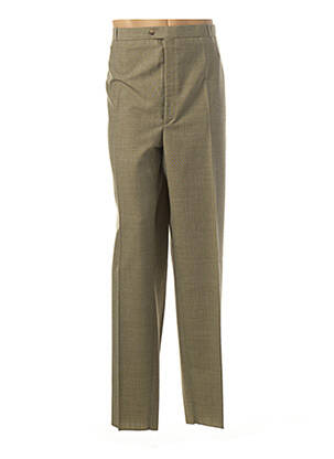 Pantalon droit tissage chiné taille normale vert FRANCOIS DEGASNES homme