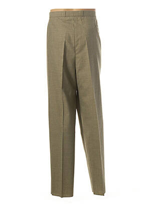Pantalon droit tissage chiné taille normale vert FRANCOIS DEGASNES homme