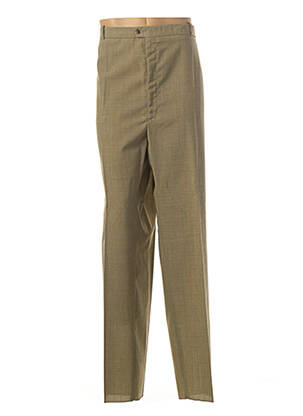 Pantalon droit tissage chiné taille normale vert FRANCOIS DEGASNES homme