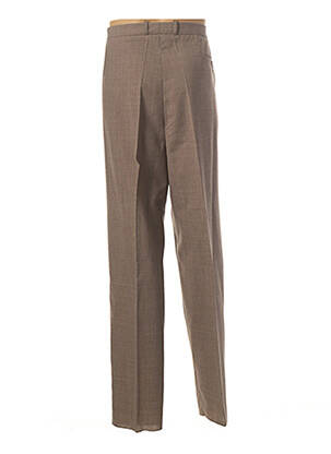 Pantalon droit tissage chiné taille normale beige FRANCOIS DEGASNES homme