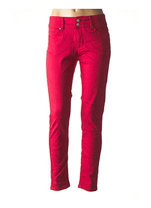 Pantalon slim stretch taille normale rouge IMITZ femme