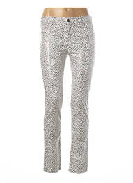 Pantalon slim taille basse taille basse blanc MAYJUNE femme