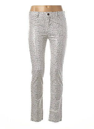Pantalon slim taille basse taille basse blanc MAYJUNE femme