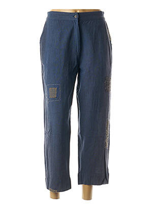 Pantalon 7/8 bleu VINTAGE POESY pour femme