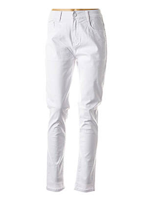 Pantalon slim blanc B.S JEANS pour femme