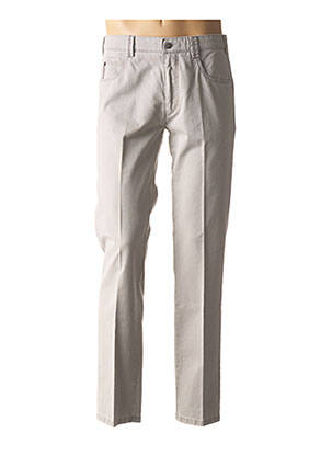 Pantalon chino fermeture zippée sous rabat avec crochet taille normale gris MEYER homme