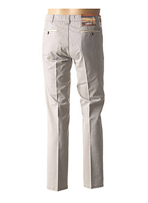 Pantalon chino fermeture zippée sous rabat avec crochet taille normale gris MEYER homme