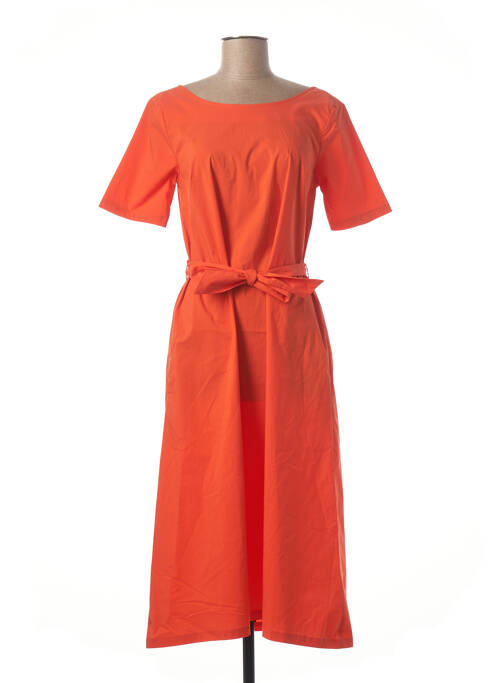 Robe mi-longue orange LOLA ESPELETA pour femme