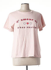 T-shirt rose CHERRY PARIS pour femme seconde vue