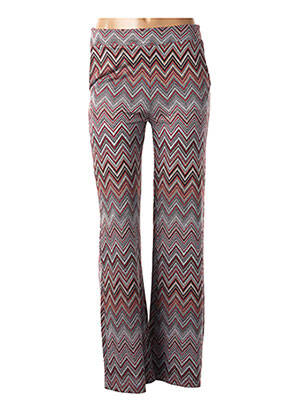 Pantalon droit taille élastique rouge AU SOLEIL DE ST TROPEZ femme