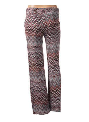 Pantalon droit taille élastique rouge AU SOLEIL DE ST TROPEZ femme