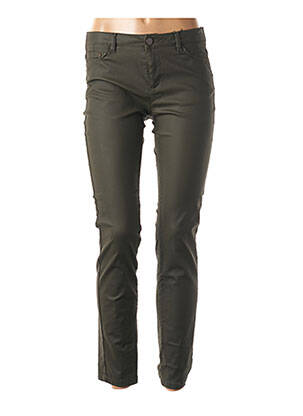 Pantalon slim taille basse taille basse vert MAYJUNE femme