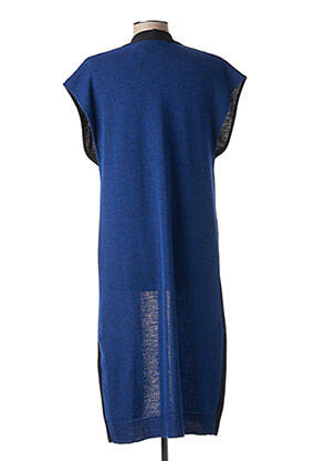 Gilet manches courtes finition bords-côtes noir LA FEE MARABOUTEE femme