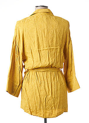 Veste casual col tailleur jaune LA FEE MARABOUTEE femme