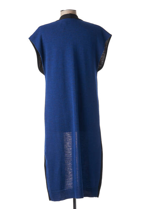 Gilet manches courtes finition bords-côtes noir LA FEE MARABOUTEE femme