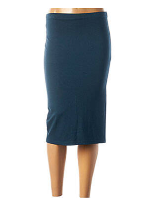 Jupe mi-longue stretch bleu LA FEE MARABOUTEE femme