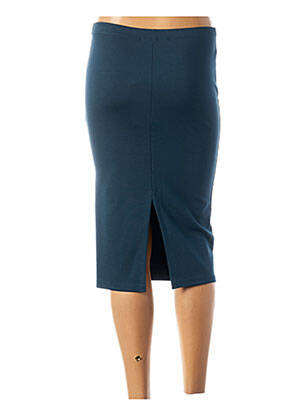 Jupe mi-longue stretch bleu LA FEE MARABOUTEE femme
