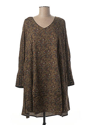 Robe courte manches longues manches longues vert LOLA ESPELETA femme
