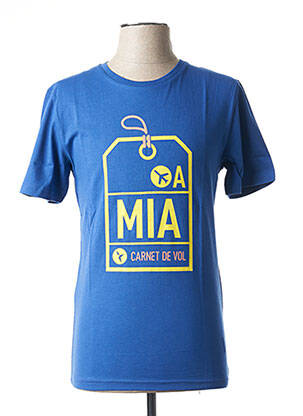 T-shirt bleu CARNET DE VOL pour homme