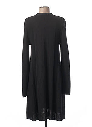 Robe mi-longue manches longues manches longues noir LAUREN VIDAL femme