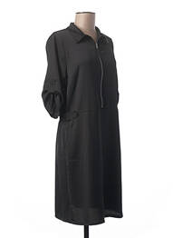 Robe mi-longue manches 3/4 manches 3/4 noir PAKO LITTO femme