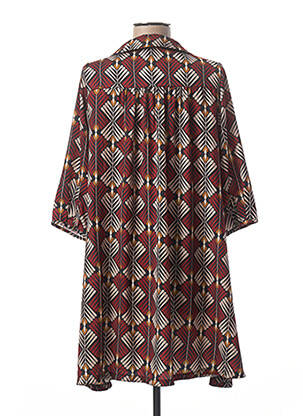 Robe courte coupe fluide manches 3/4 orange PAKO LITTO femme