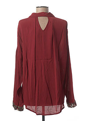 Chemisier poches poitrine manches longues rouge I.CODE (By IKKS) femme
