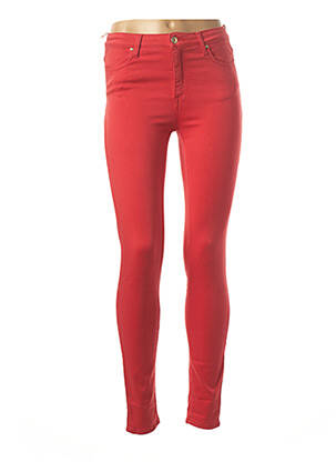 Pantalon slim skinny taille normale rouge VOTRE NOM femme