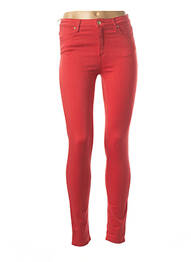 Pantalon slim skinny taille normale rouge VOTRE NOM femme
