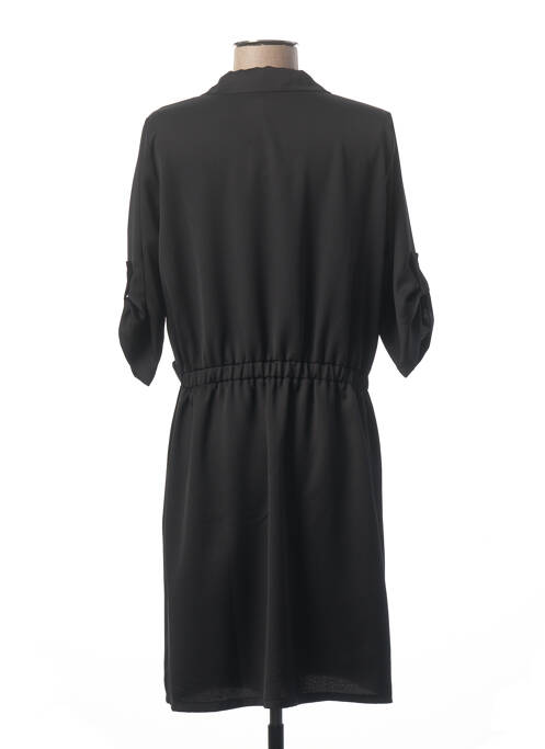 Robe mi-longue manches 3/4 manches 3/4 noir PAKO LITTO femme