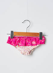 Bas de maillot de bain rose CLAYEUX pour fille seconde vue