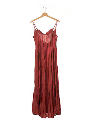 Robe mi-longue coupe fluide orange LA REDOUTE femme