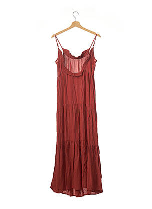 Robe mi-longue coupe fluide orange LA REDOUTE femme