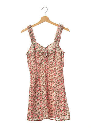 Robe courte fermeture zippée au dos fines bretelles rose NASTY GAL femme