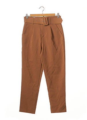 Pantalon 7/8 taille haute taille haute marron LOAVIES femme